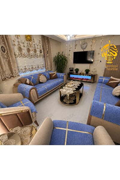 Tekstilsa Νέο Μοντέρνο Πολυτελές Βελούδινο Κάλυμμα Καναπέ-Κρεβάτι (ΣΕΤ 12 ΤΕΜ...