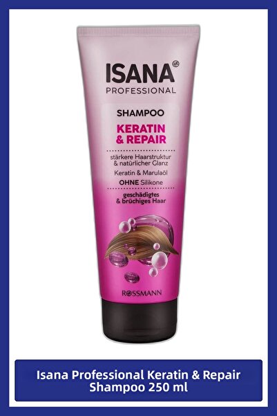 Isana Professional شامبو احترافي للكيراتين والإصلاح 250 مل
