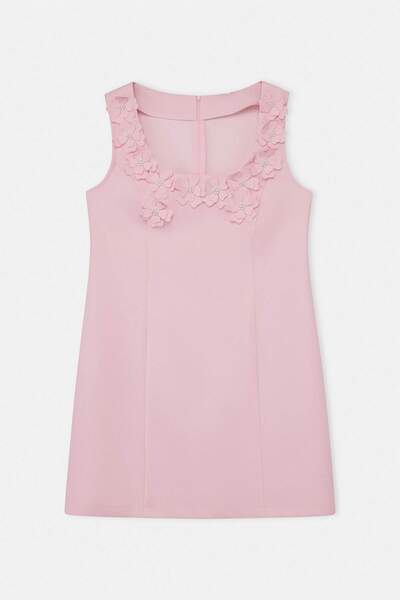 Trendyol Curve Ροζ υφαντό φόρεμα μεγάλου μεγέθους Finike TBBSS26AH00103