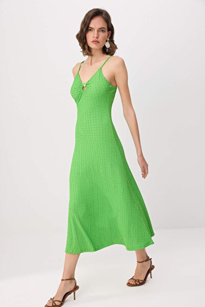 Συλλογή Trendyol Πράσινο Πλεκτό Φόρεμα TWOSS26EL00875
