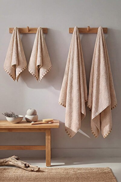 TRENDYOLMİLLA HOME Σετ 2 πετσετών προσώπου 50x80εκ. & Σετ 2 πετσετών μπάνιου ...