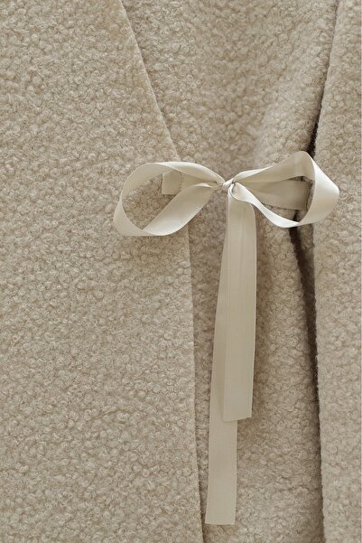 Modamorfo Κιμονό με πλαϊνά δεσίματα - πέτρινο