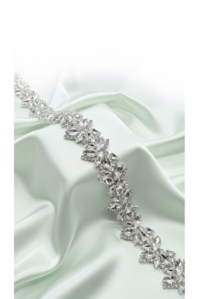 WeddingShopStone Βραδινό φόρεμα με κεντημένη κρυστάλλινη πέτρα και κορδέλα νυ...