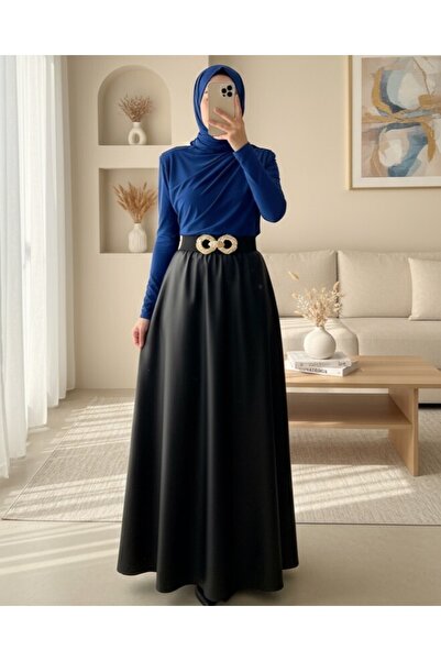 Modamorfo Bluză de nisip cu jumătate de gât adunată