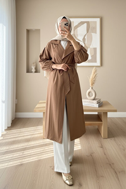 Modamorfo Καμπαρντίνα με ελαστική ζώνη και επένδυση με μανίκια - μαύρισμα