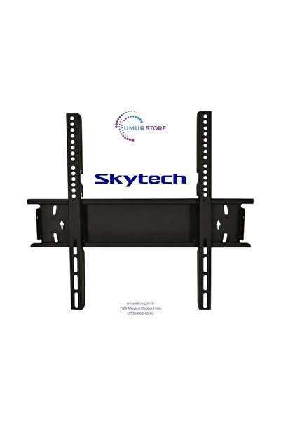 Skytech 85” inç Televizyon Uyumlu Sabit Duvar Askı Aparatı-120 Kg Taşıma Kapa...