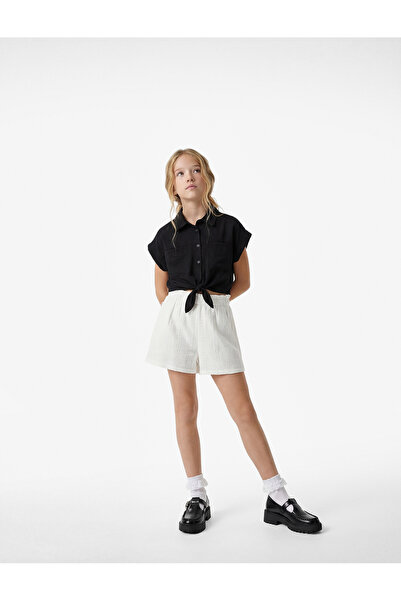 Koton Κοριτσίστικο τζιν & καμβά σορτς 6SKG40032AW