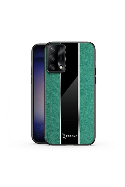 Zebana Oppo A74 Uyumlu Kılıf Premium Deri Kılıf Yeşil