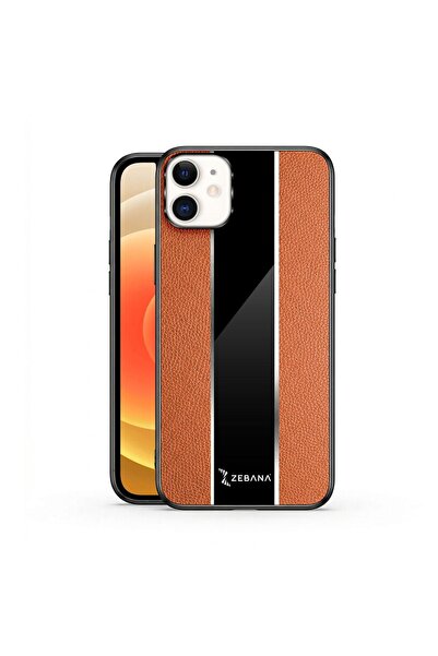 Zebana Apple iPhone 11 Uyumlu Kılıf Premium Deri Kılıf Kahverengi