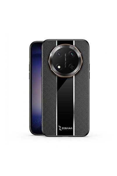 Zebana Honor Magic 7 Lite Uyumlu Kılıf Premium Deri Kılıf Siyah