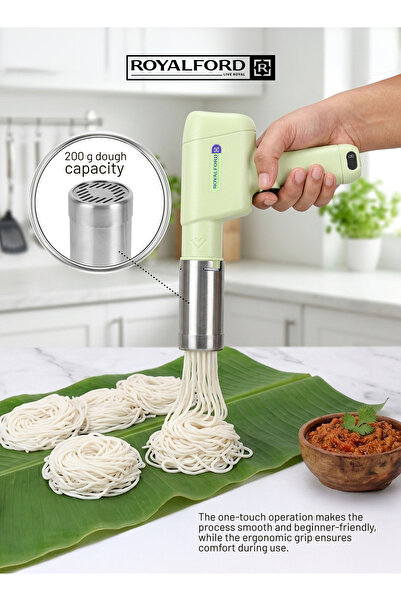 ROYALFORD Rechargeable Noodle Maker RF13156 Indian String Hoppers Idiyappam 6...