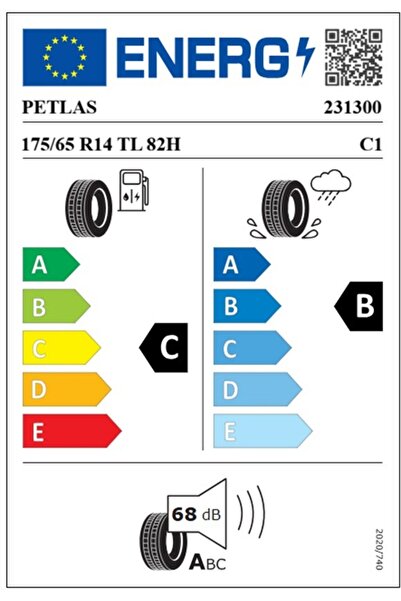 Petlas 175/65 R14 TL 82H PRIME COMFORT Yaz Lastiği (Üretim Tarihi:2026)