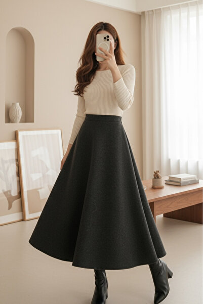 Modamorfo Φούστα καμπάνα με φερμουάρ - καπνιστή