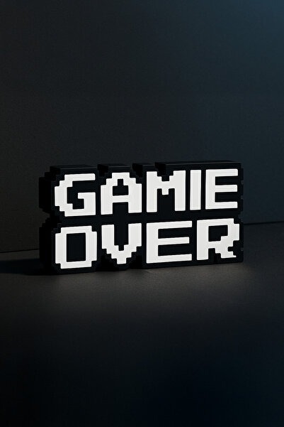 Home Modern Game Over Kabartmalı Süs – Dekoratif Obje, Duvar & Masaüstü Aksesuarı,Hediye