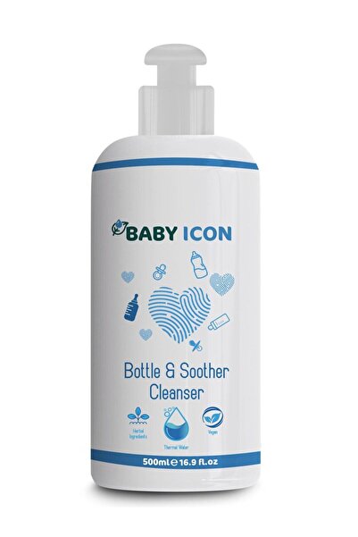 Baby İcon Emzik Biberon Oyuncak Temizleyici 500 ml Doğal Portakal Yağlı Vegan...