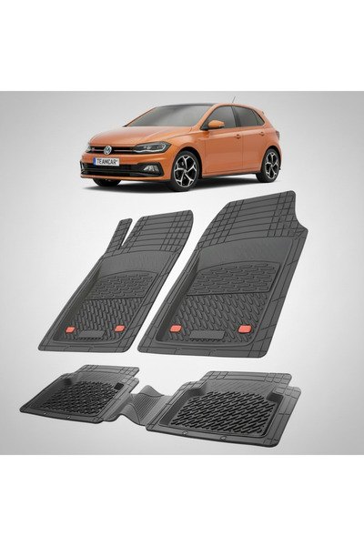 TEAMCAR ®   Covorașe auto tip tavă compatibile cu Volkswagen Polo VI (2017+) ...