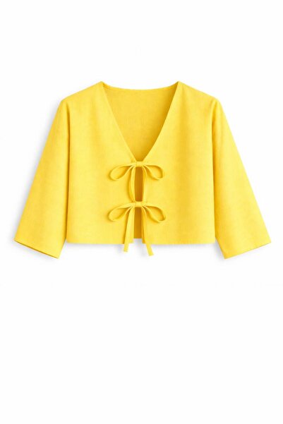 SevdeUgur Κοντό κιμονό με δέσιμο μπροστά – Υπερμεγέθη, Νέα Σεζόν, Άνετη Εφαρμ...