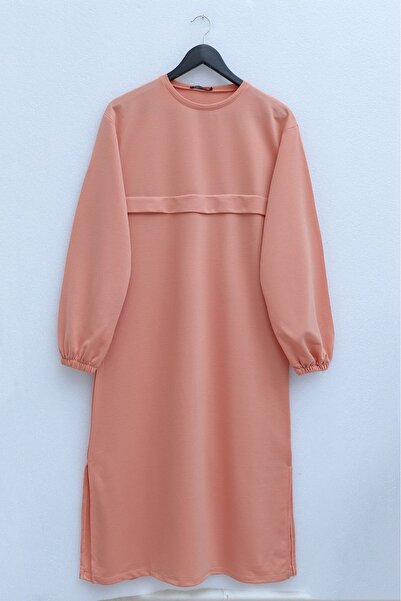 Modamorfo Στρογγυλό λαιμόκοψη Μακρύ Σετ Χτενισμένο Βαμβακερό Σετ -Yavruağzı