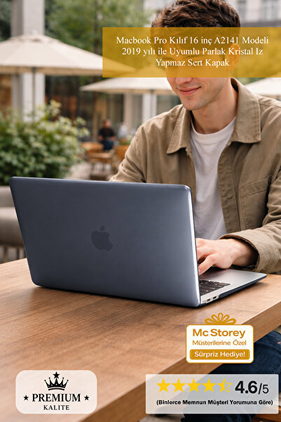 Mcstorey Macbook Pro Kılıf 16 inç A2141 Modeli 2019 yılı ile Uyumlu Parlak Kr...
