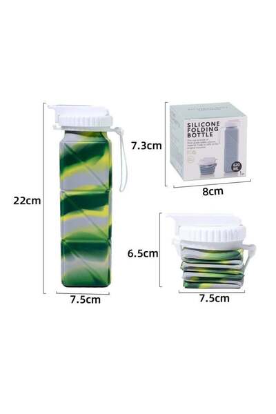 Arabest 620ml Collapsible Silicone Water Bottle,Foldable,Leakproof,BPA-Free w...