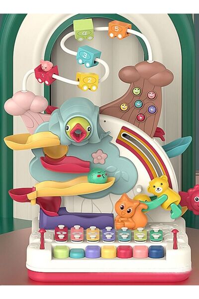 Arabest 7-in-1 Baby Piano Toy,Eight Tone,Multi-Functional Track Sliding,Early...