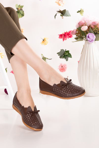 Gondol Γνήσιο Δερμάτινο Ορθοπεδικό Παπούτσια Casual esfa.2605 Καφέ