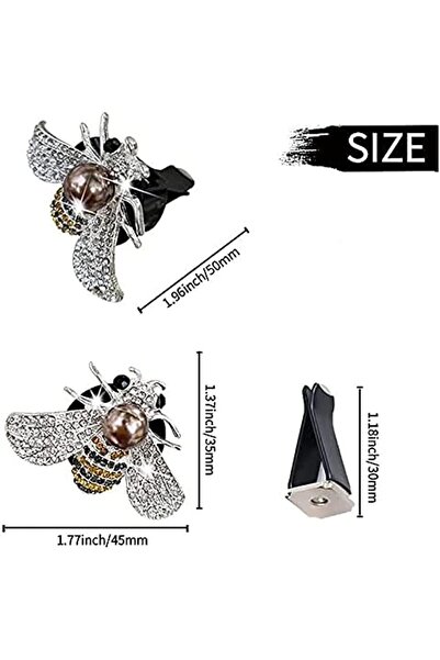 Arabest 2-Pack Crystal Bee Car Air Freshener Vent Clips,Bling Rhinestone Inte...