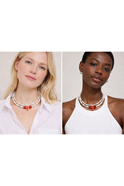 doğaltaşboncukişleri Marina Coral Necklace