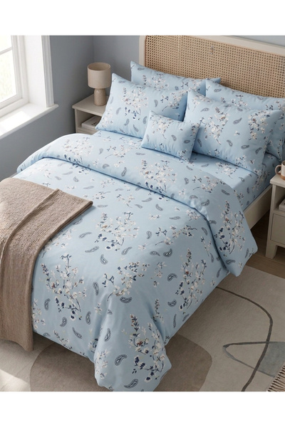 mihriban Σετ Παπλωματοθήκης Διπλό Εθνικού Σχεδίου Μπλε (ΧΩΡΙΣ ΣΕΝΤΟΝΙΑ)