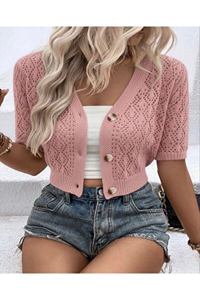 YUGA KNİTTİNG ΠΛΕΚΤΗ ΖΑΚΕΤΑ ΚΟΝΤΟΜΑΝΙΚΗΣ ΕΠΟΧΗΣ ΜΕ ΤΡΥΠΗ