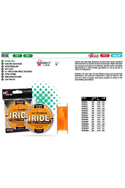 Colmic Iride 300 Mt Surf Fishing Line Orange