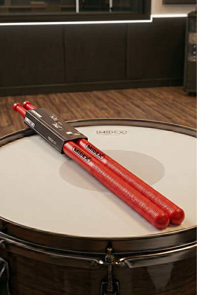 Midex GFK-801RD 5A Μπαγκέτα Άθραυστο Πολυαμίδιο Κόκκινο Χρώμα Μπαγκέτες 5A