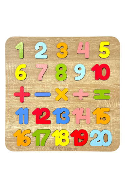tollihy brinco Ahşap Montessori 4 İşlem ve Sayılar Puzzle - Okul Öncesi 25 Pa...