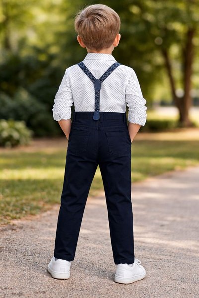 YUSUF Boy's Suit Boy's Trousers Shirt Bow Tie Suspender