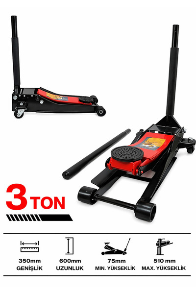 OPTIVEX 3 Ton Arabalı Timsah Kriko