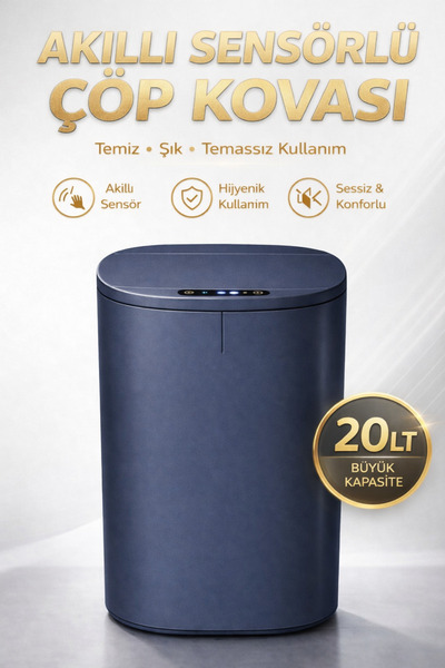 TRASH CAN WITH SENSOR 20L Automatic Lid Contactless