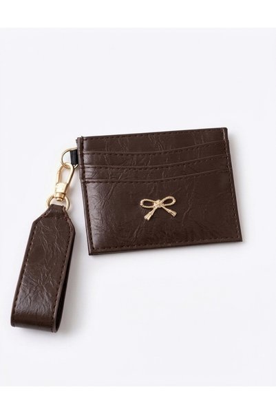 Lilivo Bags Women's Card Holder with Bow Buckle and Compartments - Brown