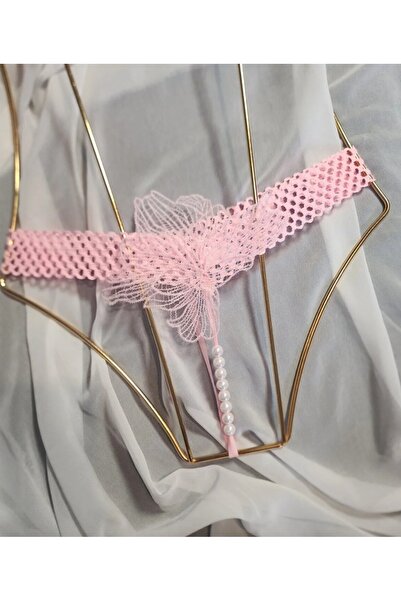 G&H UNDERWEAR - Σολομός Χρώμα Πέρλα Κορδόνι- Στριγκάκι