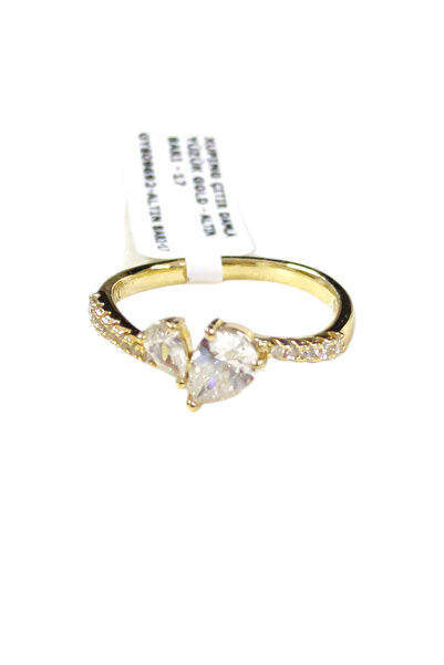 Güler Yüzlü Silver Xuping Crispy Drop Ring Gold - Golden Yellow - 19