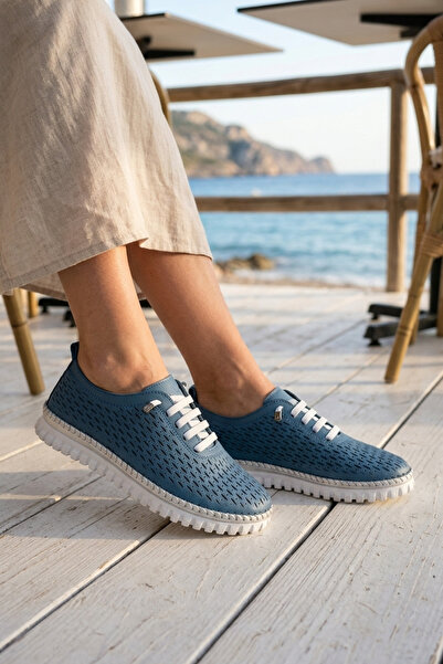 Dericalle shoes Hakiki Deri Kadın Günlük Yazlık Ayakkabı