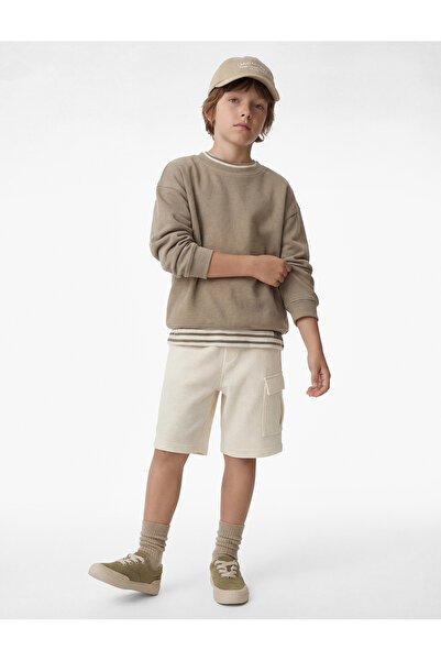 Koton Με λεπτομέρεια τσέπης Με βαμβακερό μείγμα Σορτς Cargo με ελαστική μέση