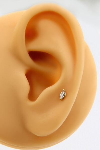 Altınkesesi Altın Kıkırdak Küpe Tekli Markiz Piercing Tragus Helix