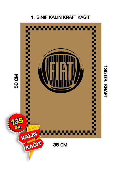 duha trend 35x50 120 Gr. Kraft Kağıt Oto Paspası Fiat Dikey 100 Adet