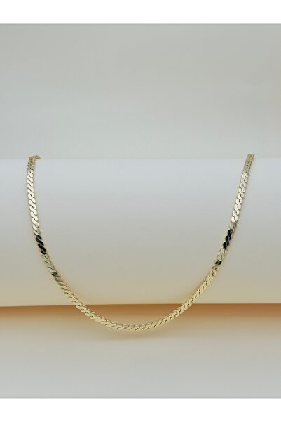 Snartun قلادة نسائية من CM Jewelry Gold Burgu Chain مقاس 45 سم من الفولاذ الم...