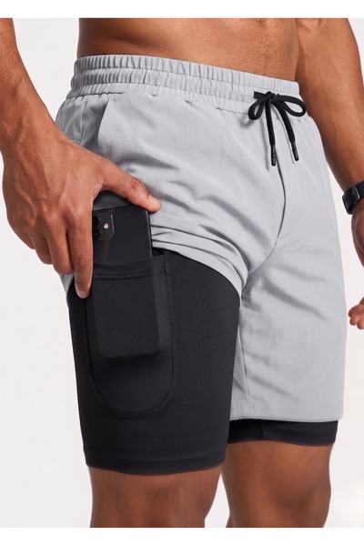 GENIUS STORE Ανδρικά αθλητικά σορτς για τρέξιμο Quick Dry Micropoly Training ...