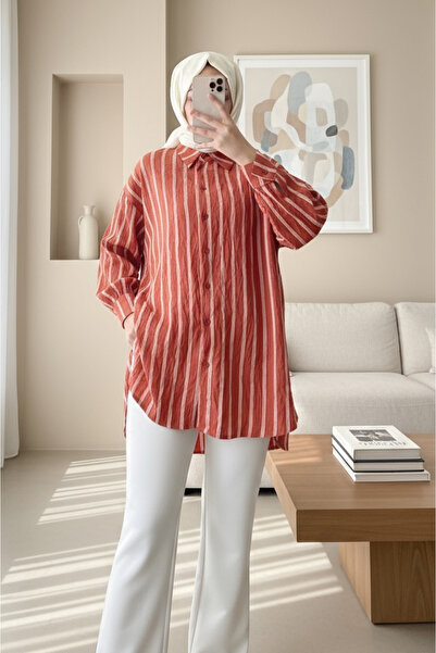 Modamorfo Πουκάμισο με κουμπιά στο πίσω μέρος και μακριά γραμμή στην πλάτη - ...