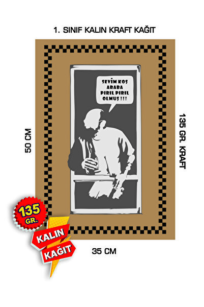duha trend 35x50 120 Gr. Kraft Kağıt Oto Paspası Cemil 100 Adet