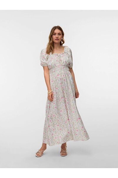 Vero Moda Gesmoktes Kleid VMJULIETTE Langes Kleid