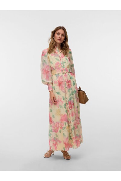 Vero Moda Hemdblusenkleid AWIRIS Langes Kleid