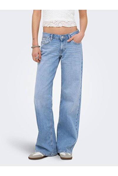 ONLY Jeans mit weitem Bein ONLJULLES Niedrige Taille Weiter Beinschnitt Jeans